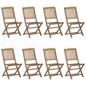 

vidaXL Folding Outdoor Chairs 8 pcs Solid Acacia Wood