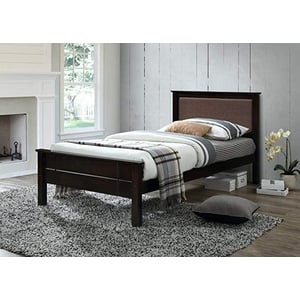 

Galaxy Design Fully Wooden Bed Modern Design Walnut Color Single Size (L190 x W90 x H70 cm) - GDF90SB