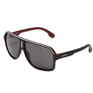 Carrera 1001/s Blx/m9 Shield Black&red Fullrim Sunglassesfor Men (gray Lens)