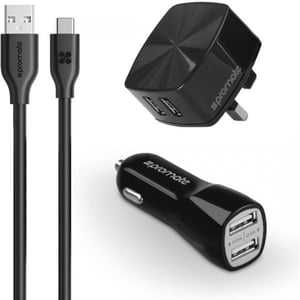 Promate Unicharge 3 In 1 Charger Kit Black