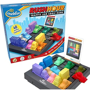 Think Fun Thinkfun Rush Hour Traffic Jam Brain Game And Stem Toy For Boys And Girls Age 8 And Up - Tons Of Fun With Over 20 Awards Won, International Bestseller For Over 20 Years