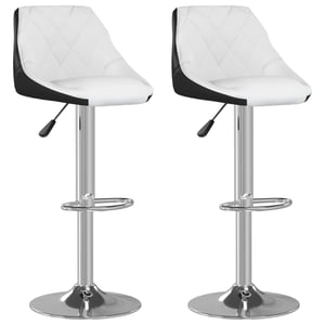 

Vidaxl Bar Stools 2 Pcs White And Black Faux Leather