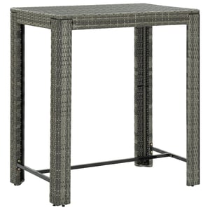 

Vidaxl Garden Bar Table Grey 100x60.5x110.5 Cm Poly Rattan