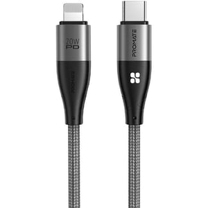Promate USB-C To Lightning Cable 1.2m Black