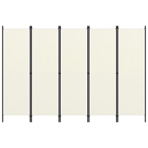 

Vidaxl 5-panel Room Divider Cream White 250x180 Cm
