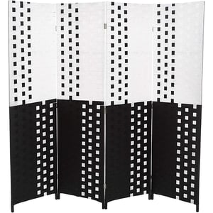 

Galaxy Design Room Divider Partition 4 Panel Black & White Color Size L x W x H 200 x 4 x 180 cm Model - GDF-PF8.