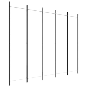 

vidaXL 5-Panel Room Divider White 250x200 cm Fabric