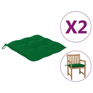 

Vidaxl Chair Cushions 2 Pcs Green 50x50x7 Cm Fabric