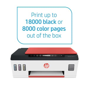 HP Smart Tank 519 Wireless All-in-One, Print, Scan, Copy, All In One Printer, Print up to 18000 black or 8000 color pages - Black - Cyan [3YW70A]