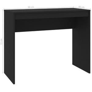 

Vidaxl Desk Black 90x40x72 Cm Engineered Wood
