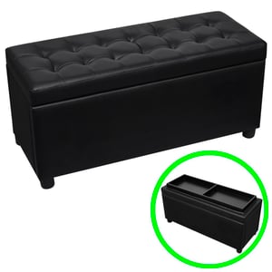 

Vidaxl Storage Ottoman Artificial Leather Black