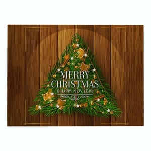 Deals For Less -set Of 4 Pieces Christmas Placemat Water Proof Linen, Christmas Tree Design
