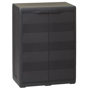 

Vidaxl Garden Storage Cabinet With 1 Shelf Black