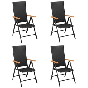 

Vidaxl Garden Chairs 4 Pcs Poly Rattan Black