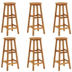 

Vidaxl Bar Stools 6 Pcs Solid Acacia Wood