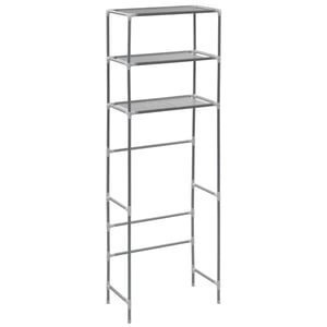

vidaXL 3-Tier Storage Rack over Toilet Silver 53x28x169 cm