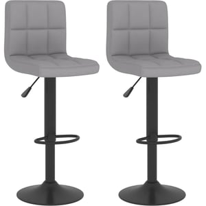 

Vidaxl Bar Stools 2 Pcs Light Grey Fabric