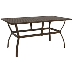 

Vidaxl Garden Table Brown 140x80x72 Cm Steel