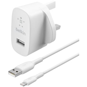 Belkin BoostCharge Usb-A (12W) Wall Charger + 1M Lightning Cable White
