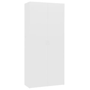 

vidaXL Shoe Cabinet White 80x35.5x180 cm Engineered Wood
