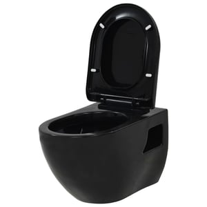 

vidaXL Wall-Hung Toilet Ceramic Black