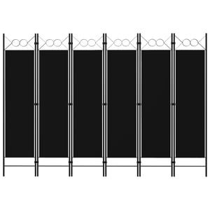 Vidaxl 6-panel Room Divider Black 240x180 Cm