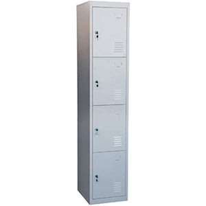 

Galaxy Design 4 Door Metal Locker Cabinet With Plastic Handle Grey Color Size L x W x H 40 x 45 x 185 cm Model - GDF-4T.