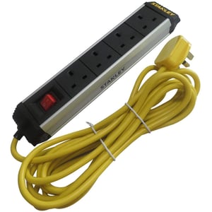 Stanley Rugged Power Bar with 3 Sockets and 3m Cable SXECFE1BBFE
