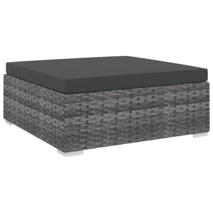 

Vidaxl Sectional Footrest 1 Pc With Cushion Poly Rattan Grey
