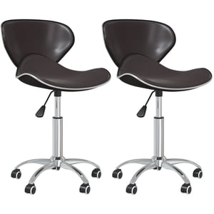 

Vidaxl Swivel Dining Chairs 2 Pcs Brown Faux Leather