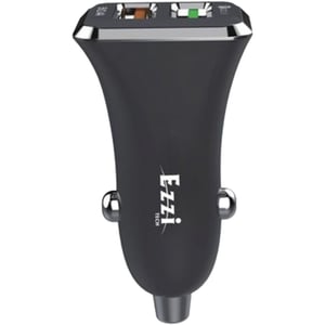 EzziTech 2 Port Car Charger Black