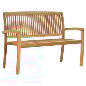

Vidaxl 2-seater Stacking Garden Bench 128.5 Cm Solid Teak Wood