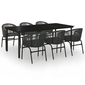 

vidaXL 7 Piece Garden Dining Set Anthracite