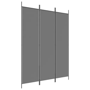 vidaXL 3-Panel Room Divider Anthracite 150x200 cm Fabric