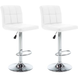 

Vidaxl Bar Stools 2 Pcs White Faux Leather