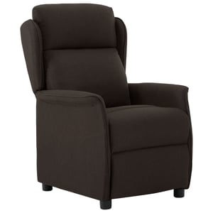 vidaXL Recliner Dark Brown Fabric