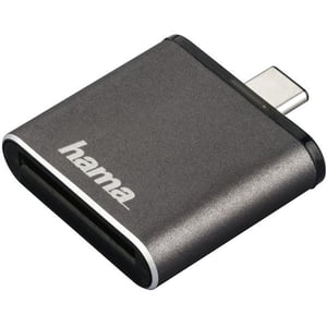 Hama USB Type C OTG SD Card Reader Grey 124186