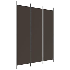 

vidaXL 3-Panel Room Divider Brown 150x200 cm Fabric