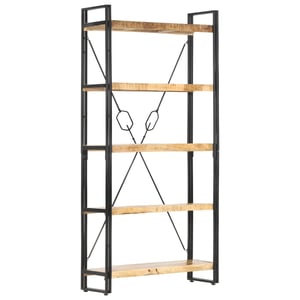 

vidaXL 5-Tier Bookcase 90x30x180 cm Solid Mango Wood
