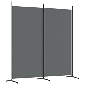 

vidaXL 2-Panel Room Divider Anthracite 175x180 cm Fabric