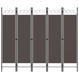 Vidaxl 5-panel Room Divider Anthracite 200x180 Cm