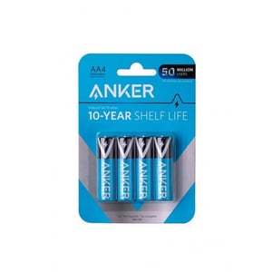 Anker Aa Alkaline Batteries 4-pack Black Blue