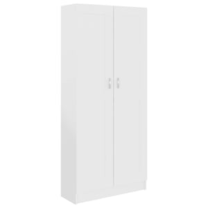 

vidaXL Book Cabinet White 82.5x30.5x185.5 cm Engineered Wood