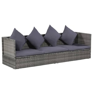 

Vidaxl Garden Bed Grey 200x60 Cm Poly Rattan