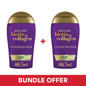 OGX Conditioner Thick & Full + Biotin & Collagen 88ml - Pack of 2 Pieces (Bundle Offer)
