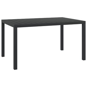 

vidaXL Garden Table Black 150x90x74 cm Aluminium and WPC