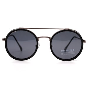 Ray Polo Sunglasses Pl396 C2 Size 50 Black Round Polarized Unisex