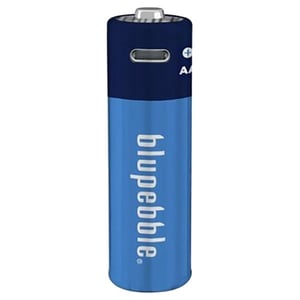 Blupebble AAA Rechargeble Battery 2 Pack Blue