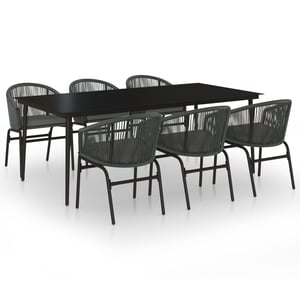 

vidaXL 7 Piece Garden Dining Set Anthracite