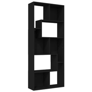 

vidaXL Book Cabinet Black 67x24x161 cm Engineered Wood